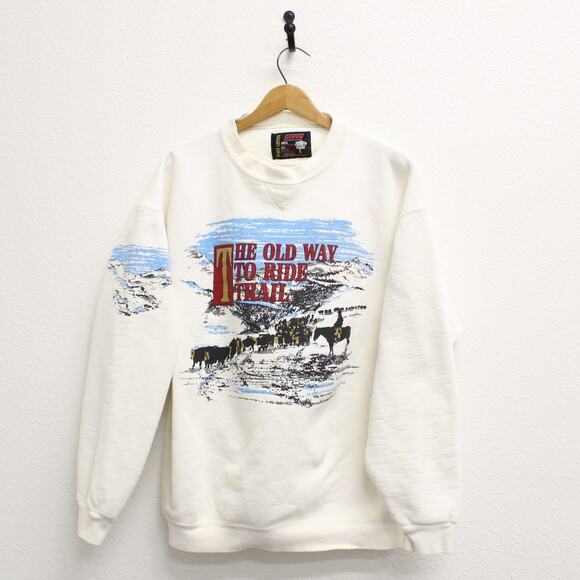 Vintage Ride The Trail Polaris Snowmobile Sweatshirt Large